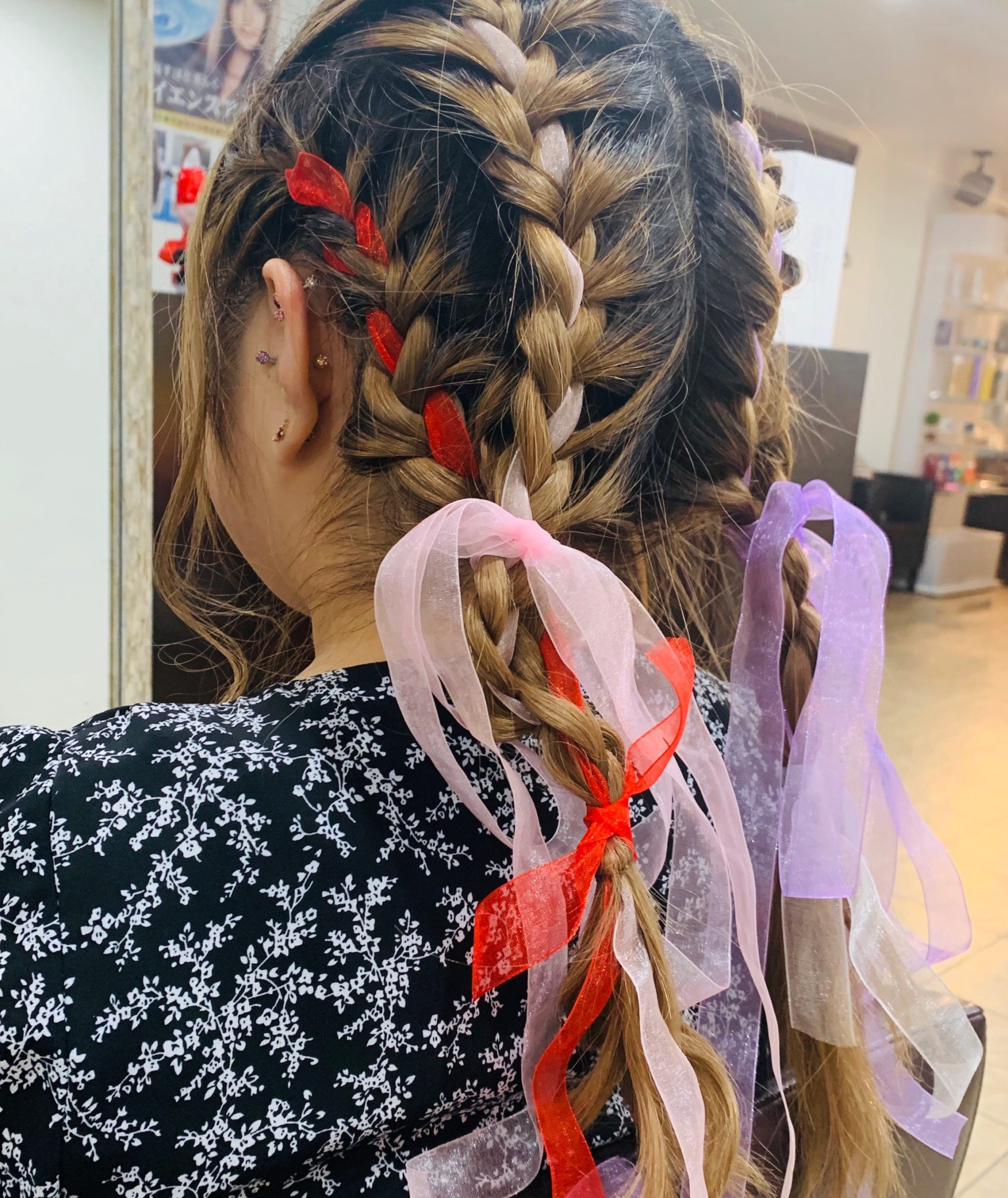 リボンを使ったヘアアレンジ Ingrove 幡ヶ谷店 Tvg